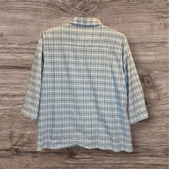 Cabela's Women's Plaid Button Down Shirt Size 2XL 3/4 Length Sleeves - Picture 2 of 5